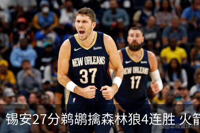 锡安27分鹈鹕擒森林狼4连胜 火箭送篮网5连败